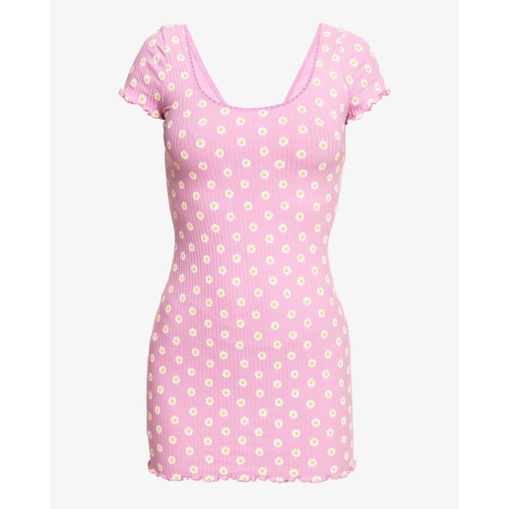 Billabong x Smiley Pink Daisy Print mini dress size small